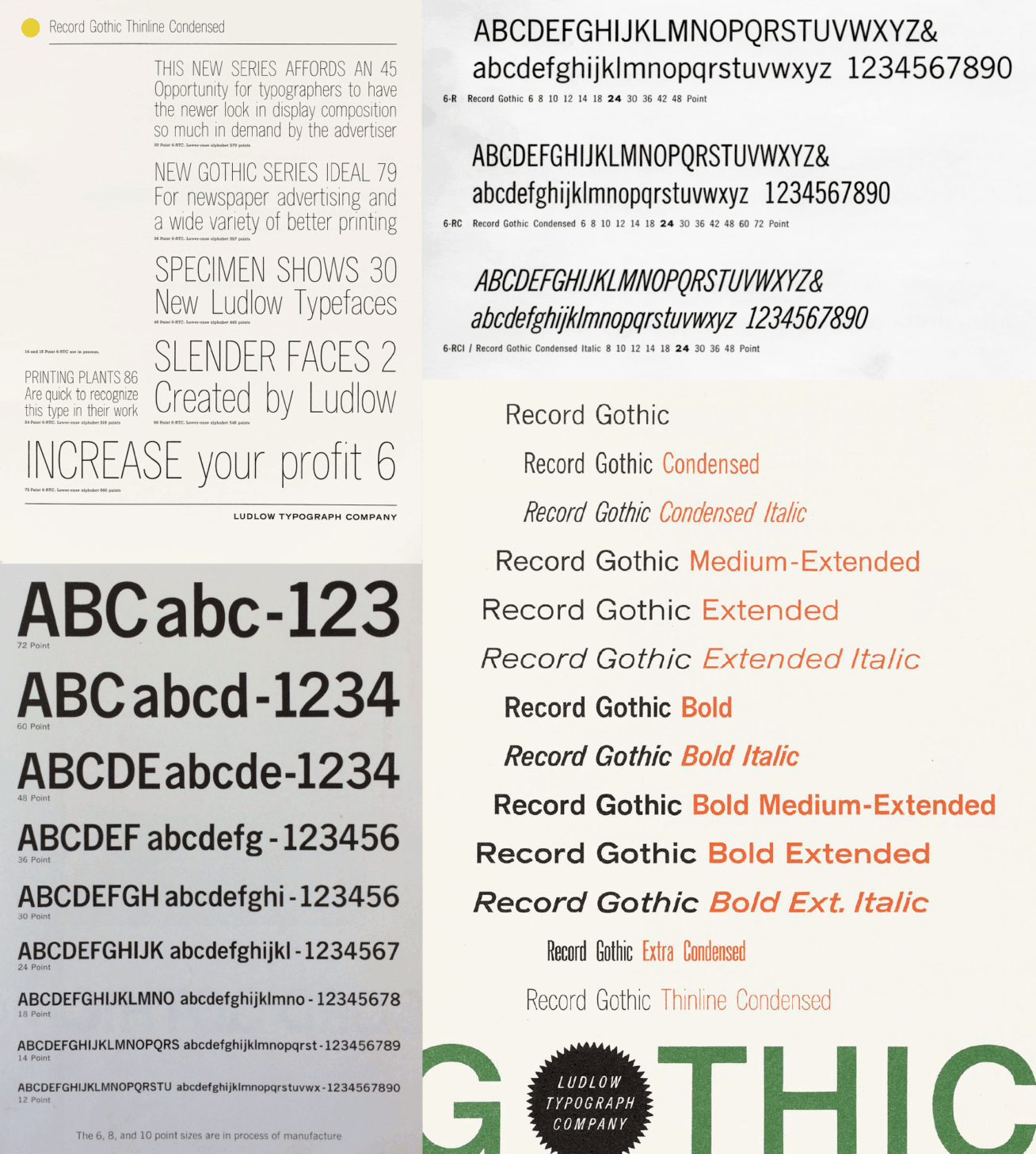 A2 Record Gothic XCondensed